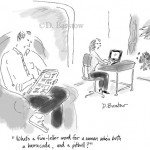 Sarah Palin cartoon, pit bull and barracuda circling