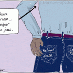 Very expensive blue jeans are like our national health care plan...