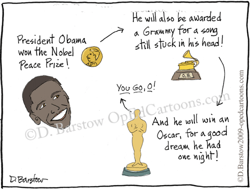 Obama gets Nobel cartoon