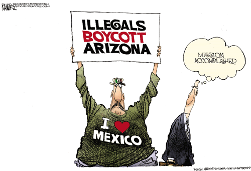 michael ramirez cartoon of gocomics.com on arizona illegal immigration