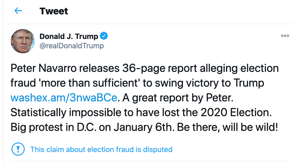 trump tweets about DC party